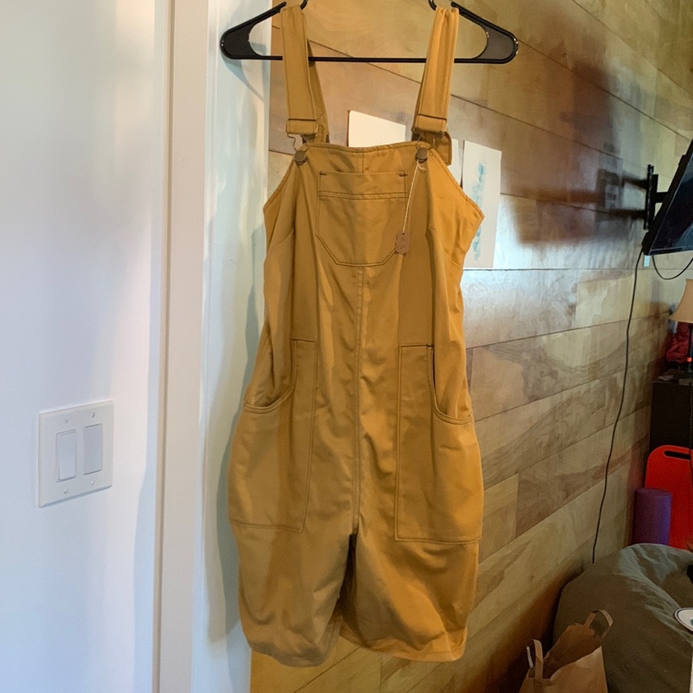 Handmade mustard overalls